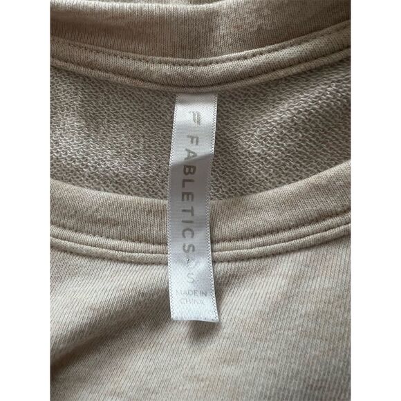 Fabletics Women's Crew Neck Sweatshirt Beige Size M Casual Long Sleeve - Picture 3 of 4